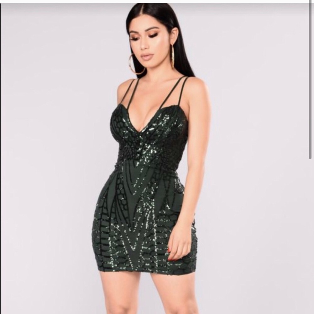 Brand new never worn emerald green sequin dress!